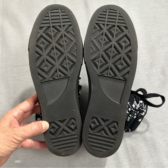 Sz. 9 Killstar Star Map Zodiac platform high tops, lace up front, goth - Picture 8 of 14